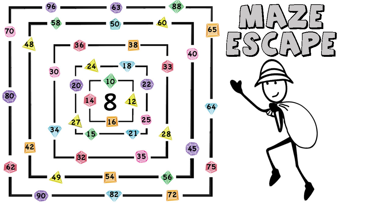 Maze Escape- A single-player game to practice the multiplication facts (google slides version included)