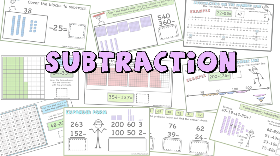 Subtracting 2 and 3-digit numbers